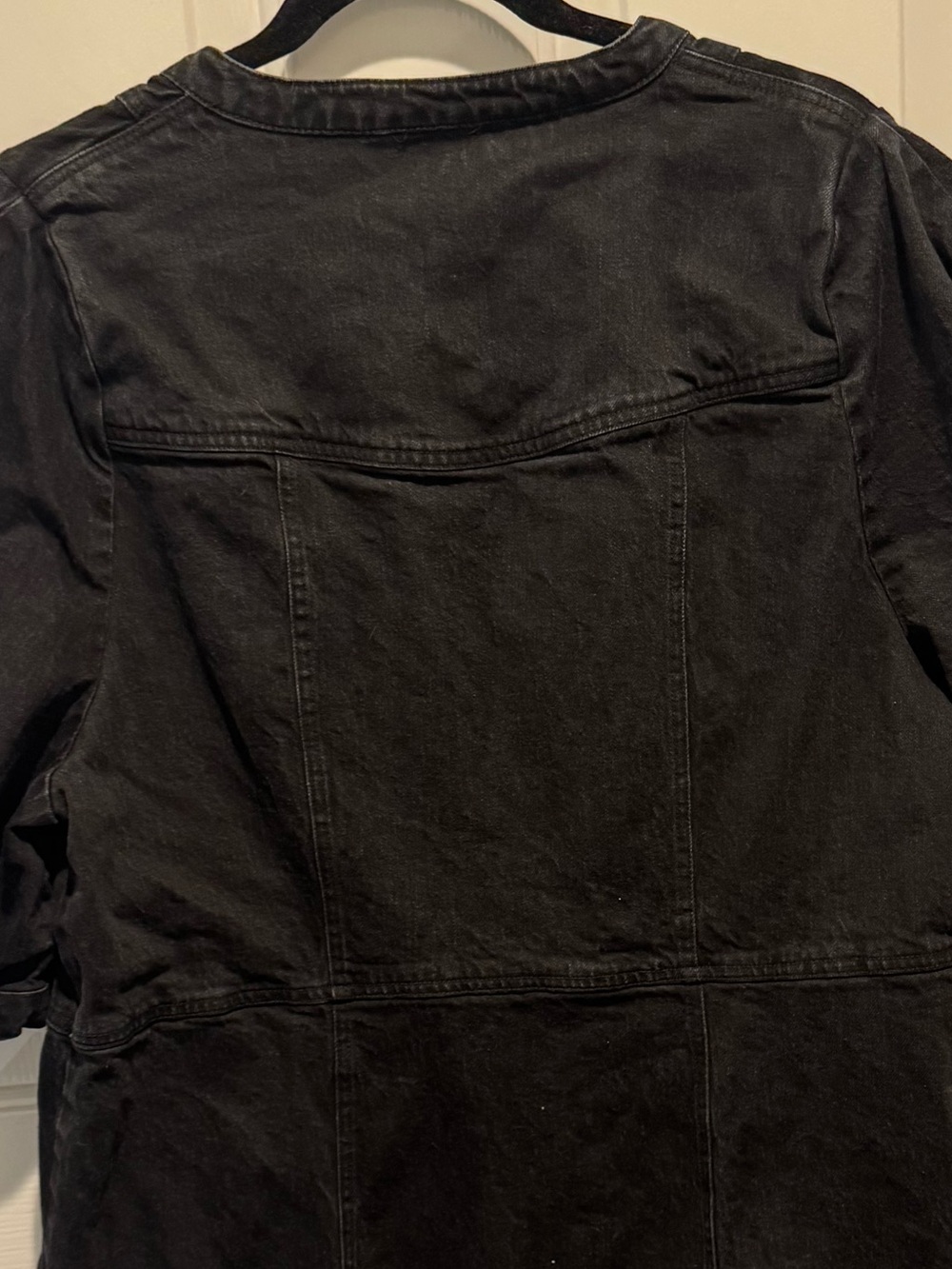 Pilcro for Anthropologie Black Denim Zip-Front Mini Dress Size 20W - Picture 3 of 14